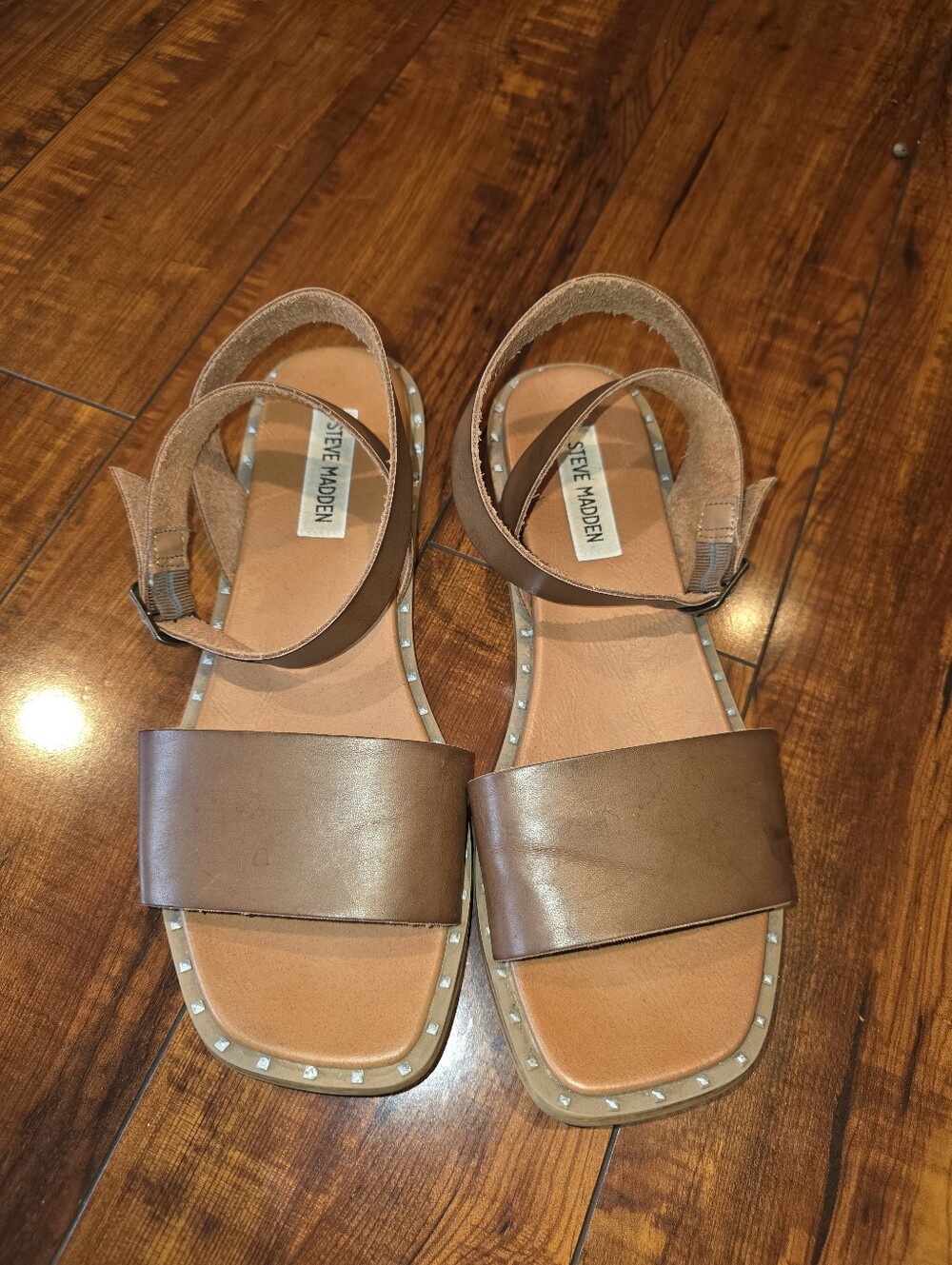 Steve Madden Women’s Brown Ankle-Strap Sandals
